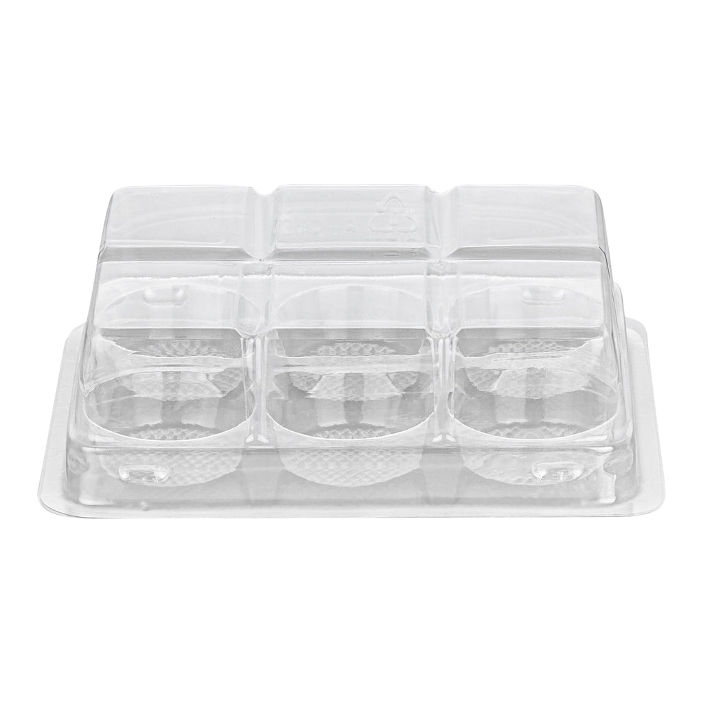 Thermo Tek 12 oz Clear Plastic Pastry Box - with Lid, Half-Dozen - 6" x 4 1/2" x 2" - 100 count box