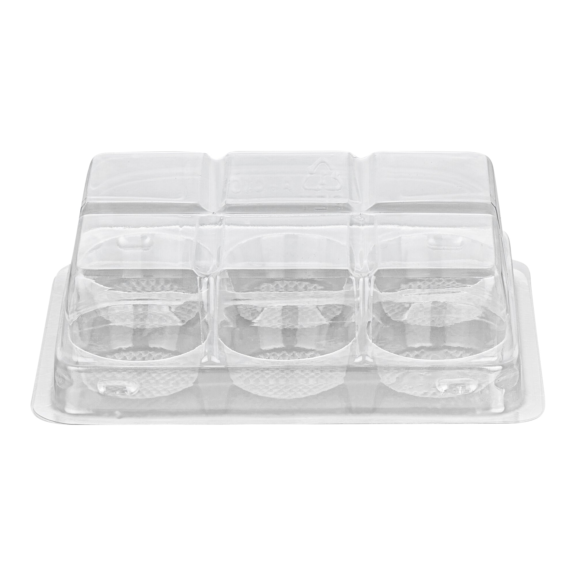 Thermo Tek 12 oz Clear Plastic Pastry Box - with Lid, Half-Dozen - 6" x 4 1/2" x 2" - 100 count box