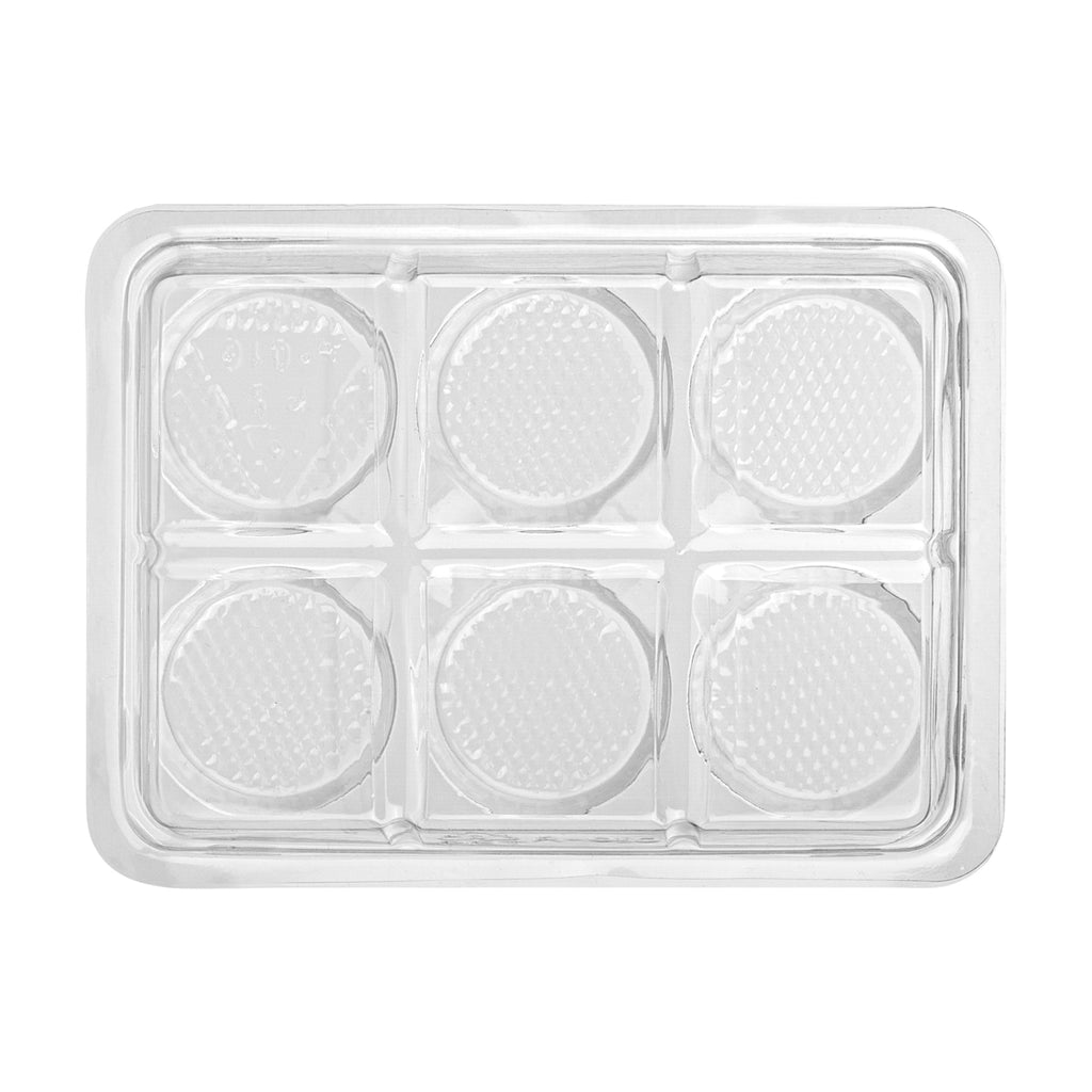 Thermo Tek 12 oz Clear Plastic Pastry Box - with Lid, Half-Dozen - 6" x 4 1/2" x 2" - 100 count box