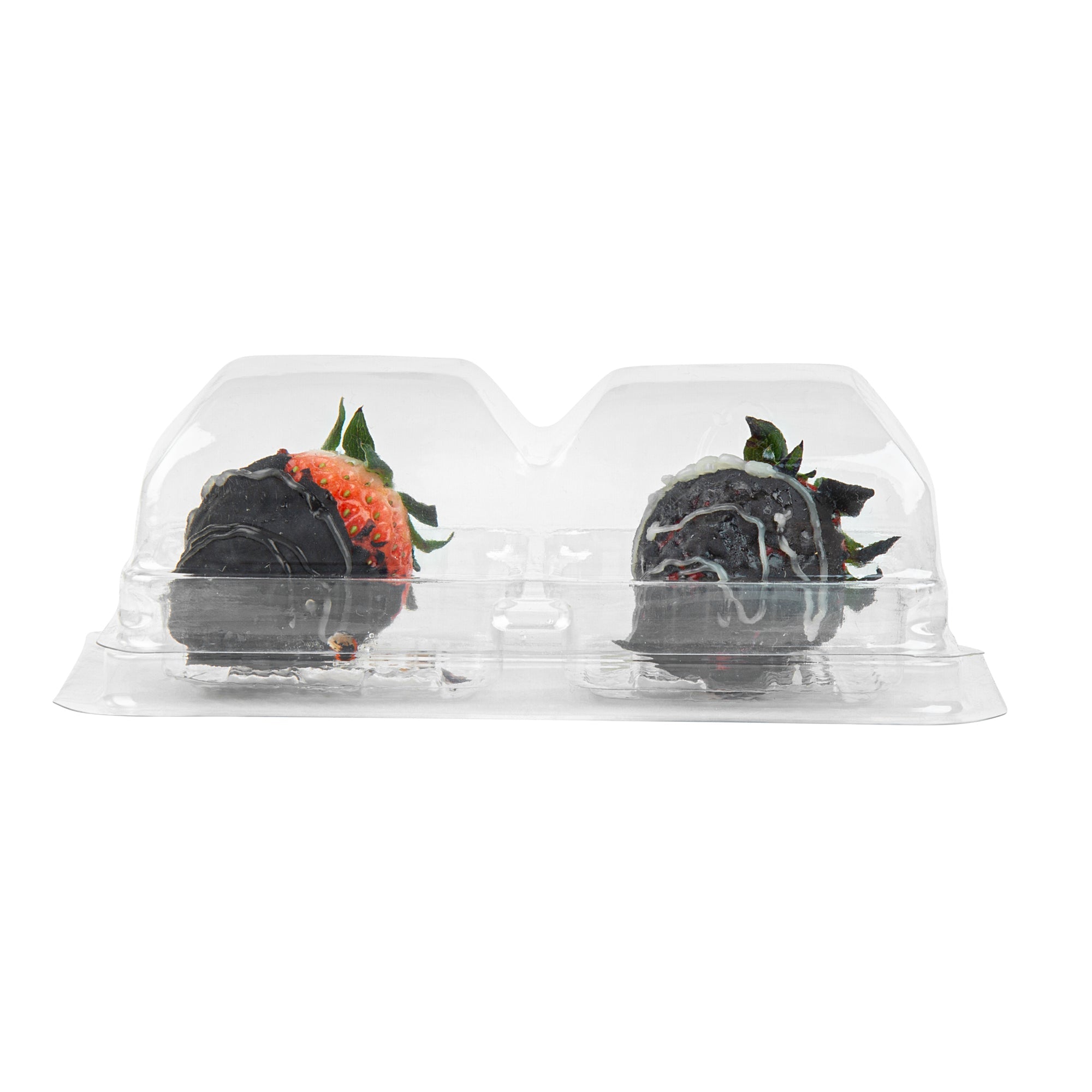Thermo Tek 5 oz Clear Plastic Pastry Box - with Lid, Duo - 5 1/4" x 3" x 1 3/4" - 100 count box