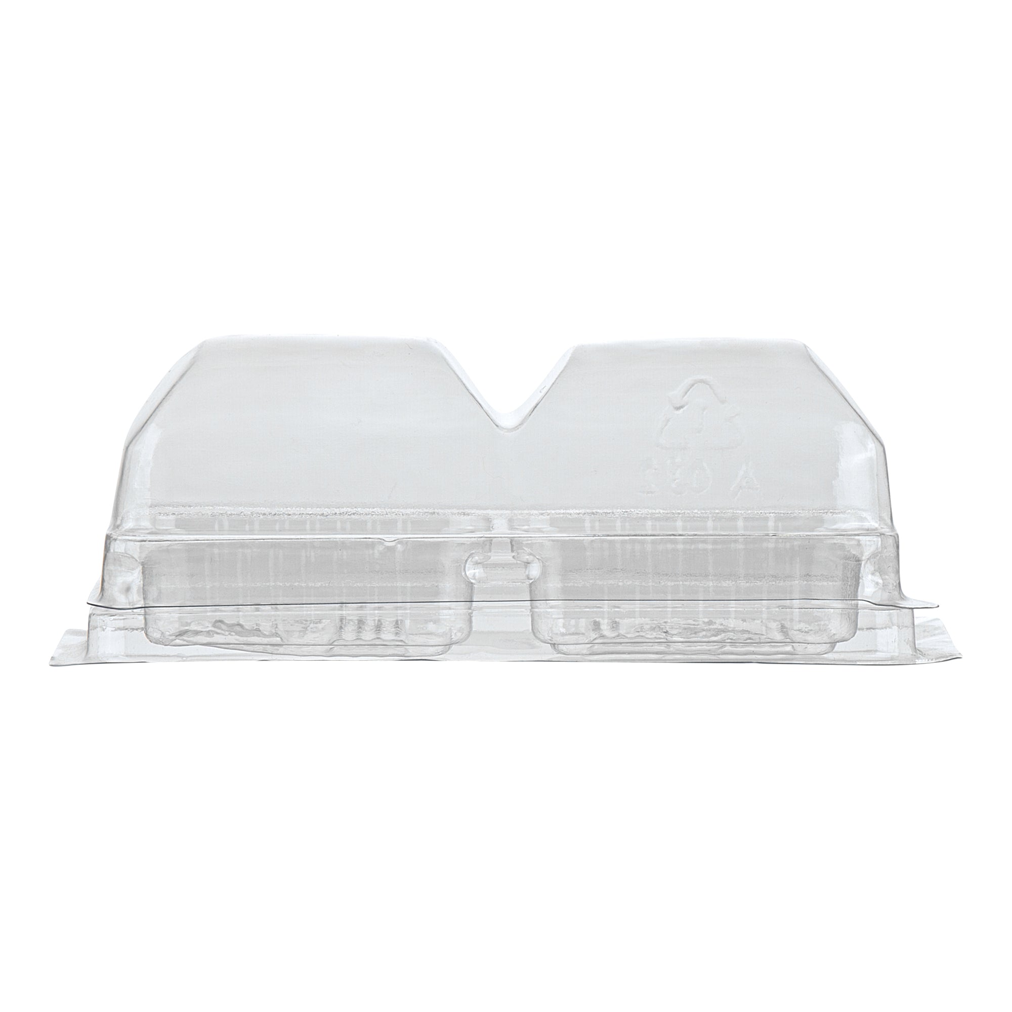 Thermo Tek 5 oz Clear Plastic Pastry Box - with Lid, Duo - 5 1/4" x 3" x 1 3/4" - 100 count box