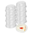 Thermo Tek 9 oz Oval Clear Plastic Cake Box - with Lid - 5 1/4" x 4 1/4" x 2" - 100 count box