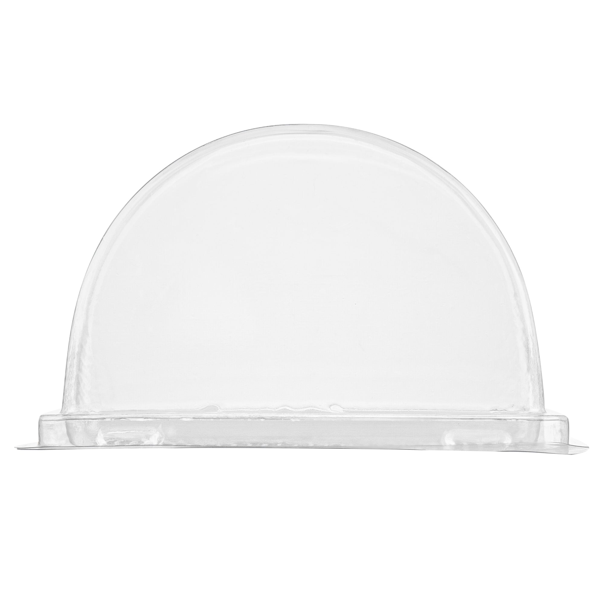 Thermo Tek 13 oz Semicircle Clear Plastic Swiss Roll Cake Box - with Lid - 5 1/2" x 3 1/2" x 3 1/4" - 100 count box