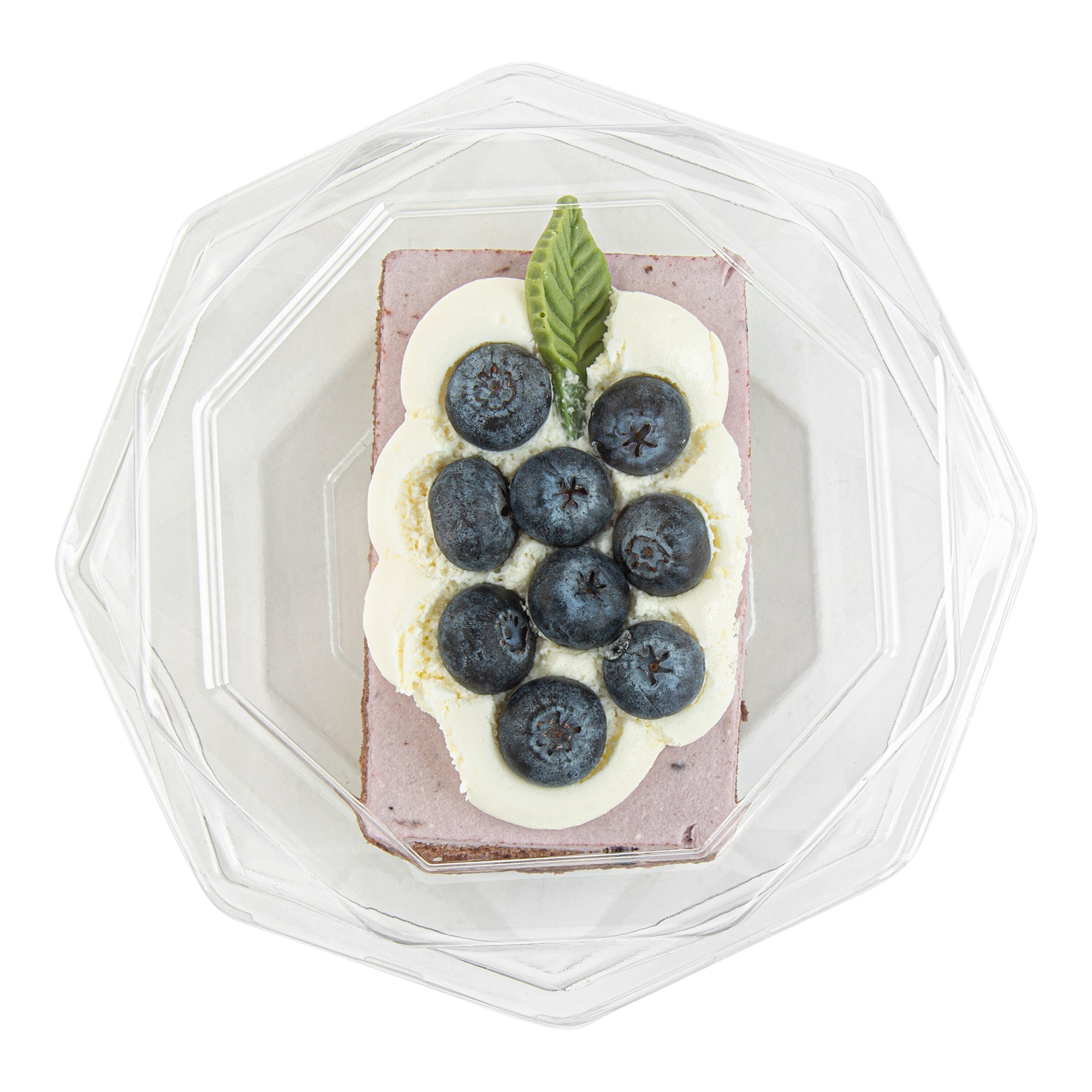 Thermo Tek Octagon Clear Plastic Cake Box - with Lid - 5 1/4" x 5 1/4" x 2" - 100 count box
