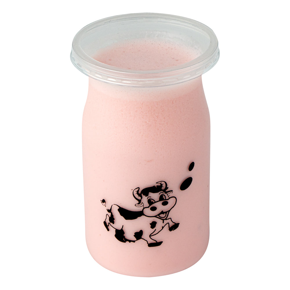 Mini Serve 5 oz Clear Plastic Happy Cow Yogurt Cup - with Lid - 2 1/4" x 2 1/4" x 3 1/2" - 100 count box