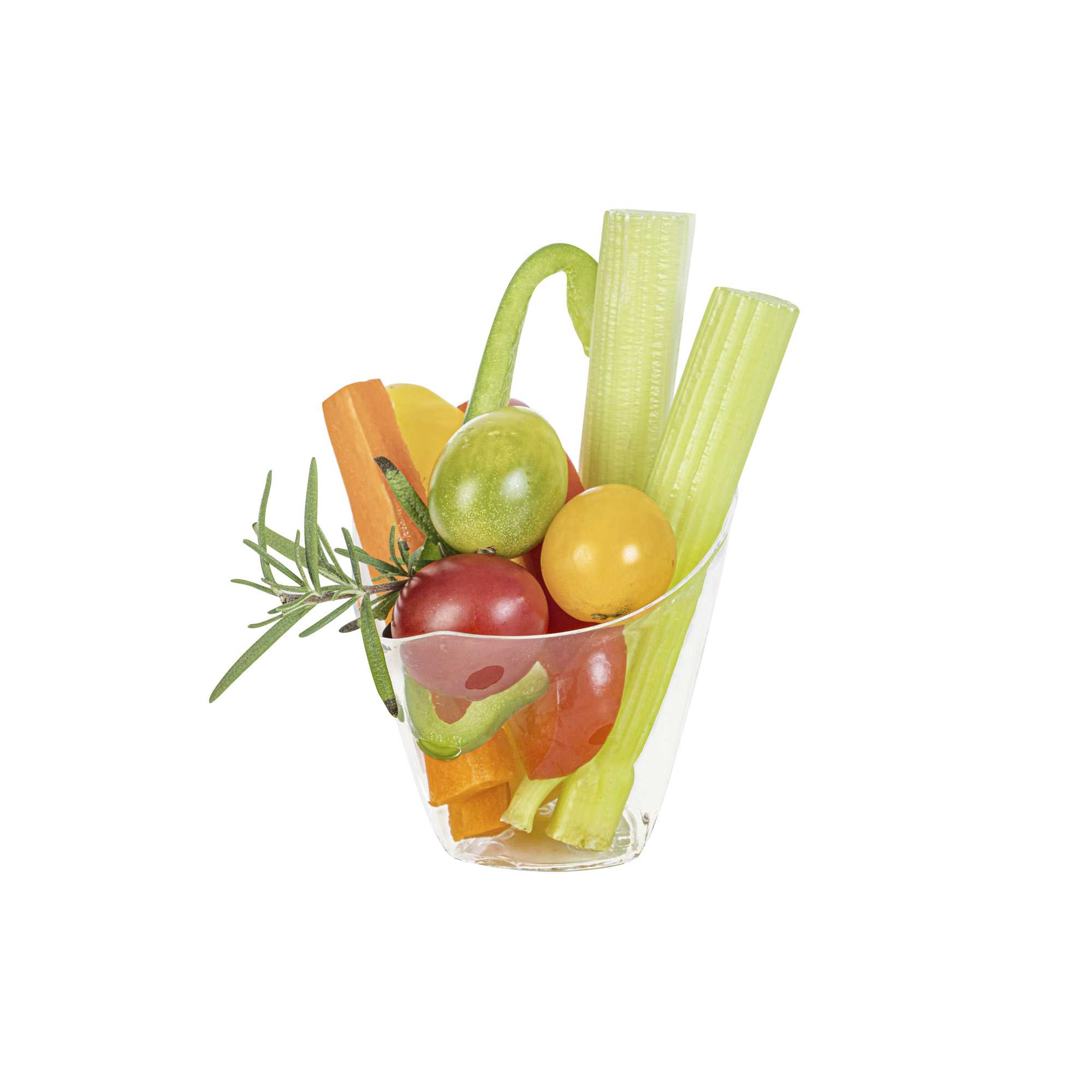 Mini Serve 4 oz Clear Plastic Mini Crescendo Cup - 3" x 3" x 2 3/4" - 100 count box