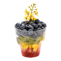 Mini Serve 5 oz Round Clear Plastic Mini Flourish Cup - 2 3/4" x 2 3/4" x 2 3/4" - 100 count box