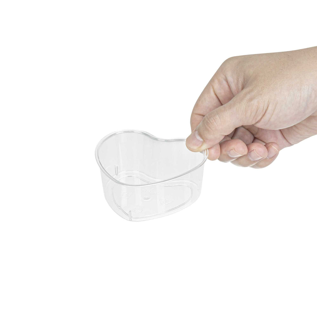 Mini Serve 3 oz Round Clear Plastic Mini Slope Cup - 2" x 2" x 3 3/4" - 100 count box