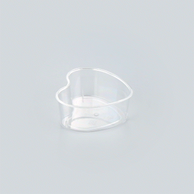 Mini Serve 3 oz Round Clear Plastic Mini Slope Cup - 2" x 2" x 3 3/4" - 100 count box