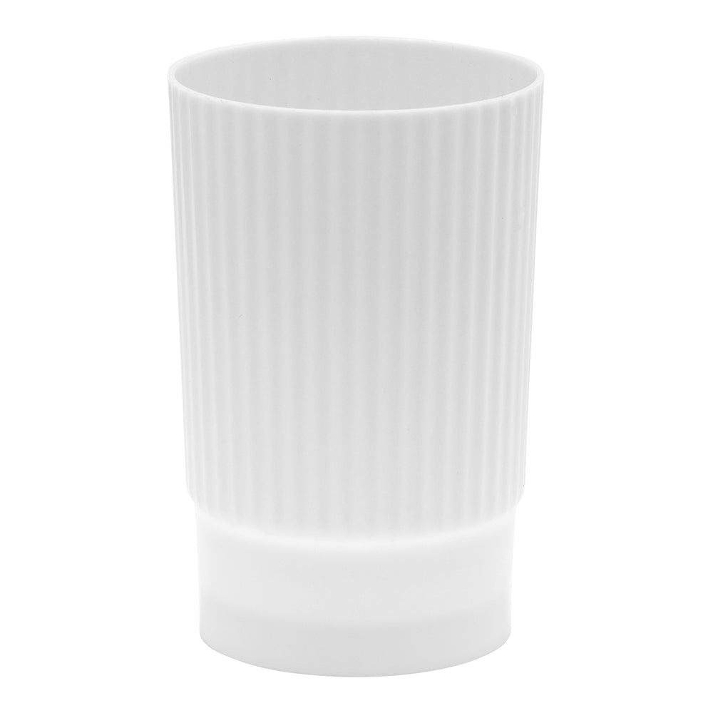 Mini Serve 4 oz White Plastic Toque Parfait Cup - 2 1/4" x 2 1/4" x 3 1/4" - 100 count box