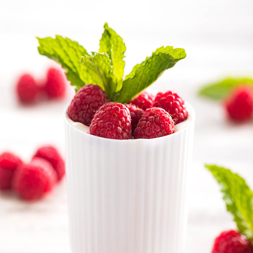 Mini Serve 4 oz White Plastic Toque Parfait Cup - 2 1/4" x 2 1/4" x 3 1/4" - 100 count box