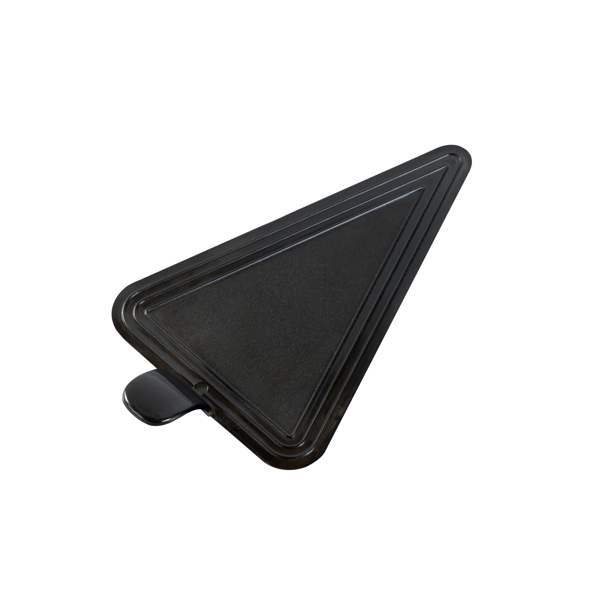 Pastry Tek Triangle Black Plastic Cake Server - 4 1/2" x 3" - 100 count box