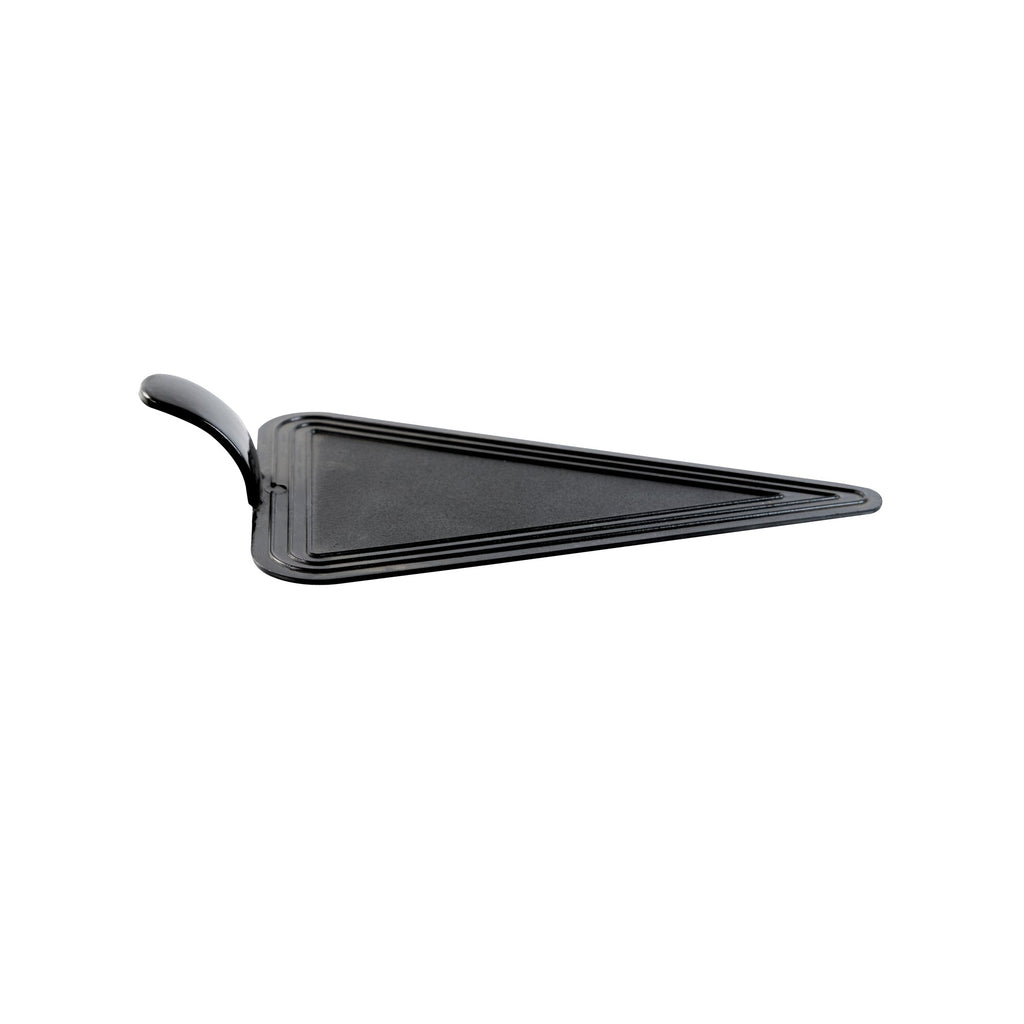 Pastry Tek Triangle Black Plastic Cake Server - 4 1/2" x 3" - 100 count box