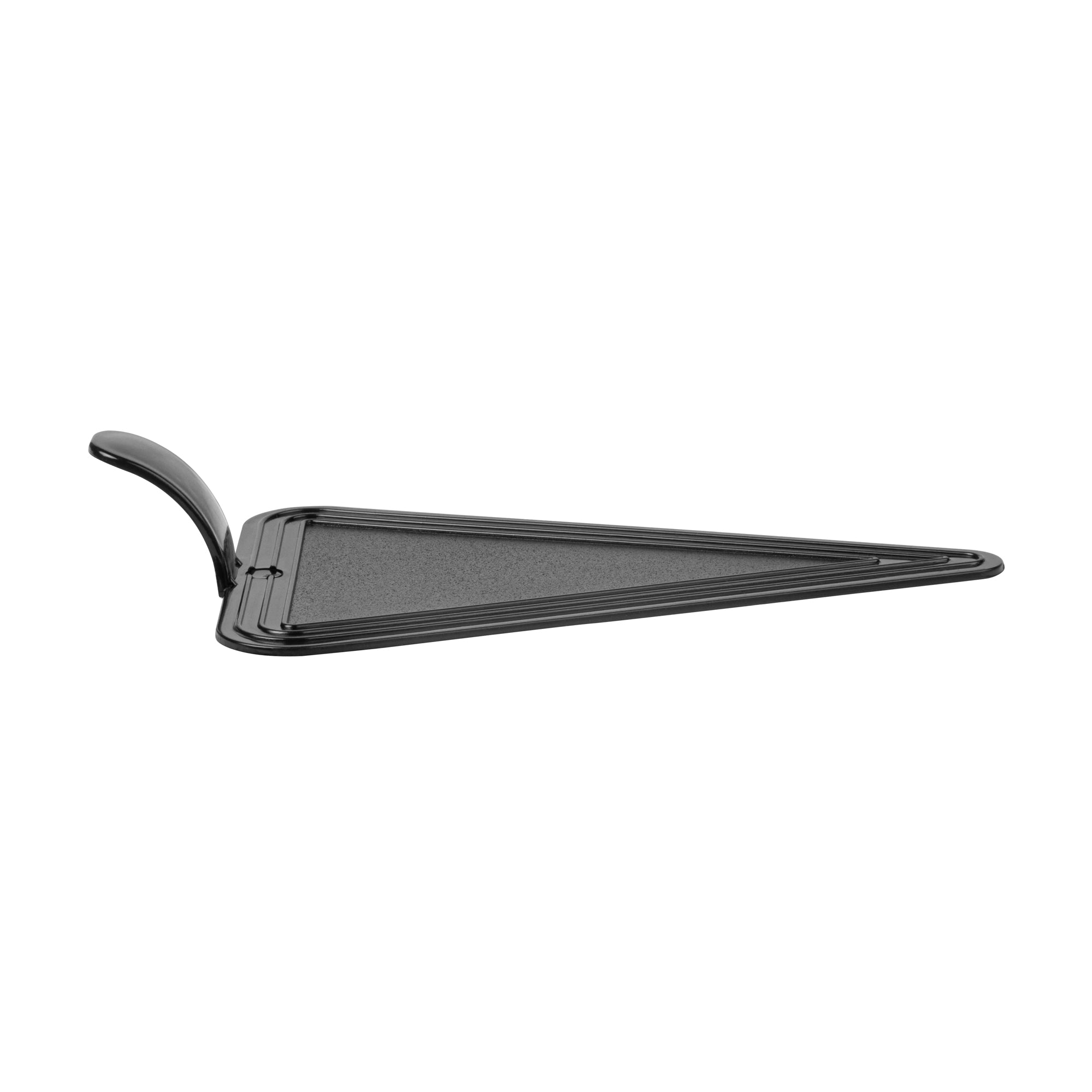 Pastry Tek Triangle Black Plastic Cake Server - 4 1/2" x 3" - 100 count box