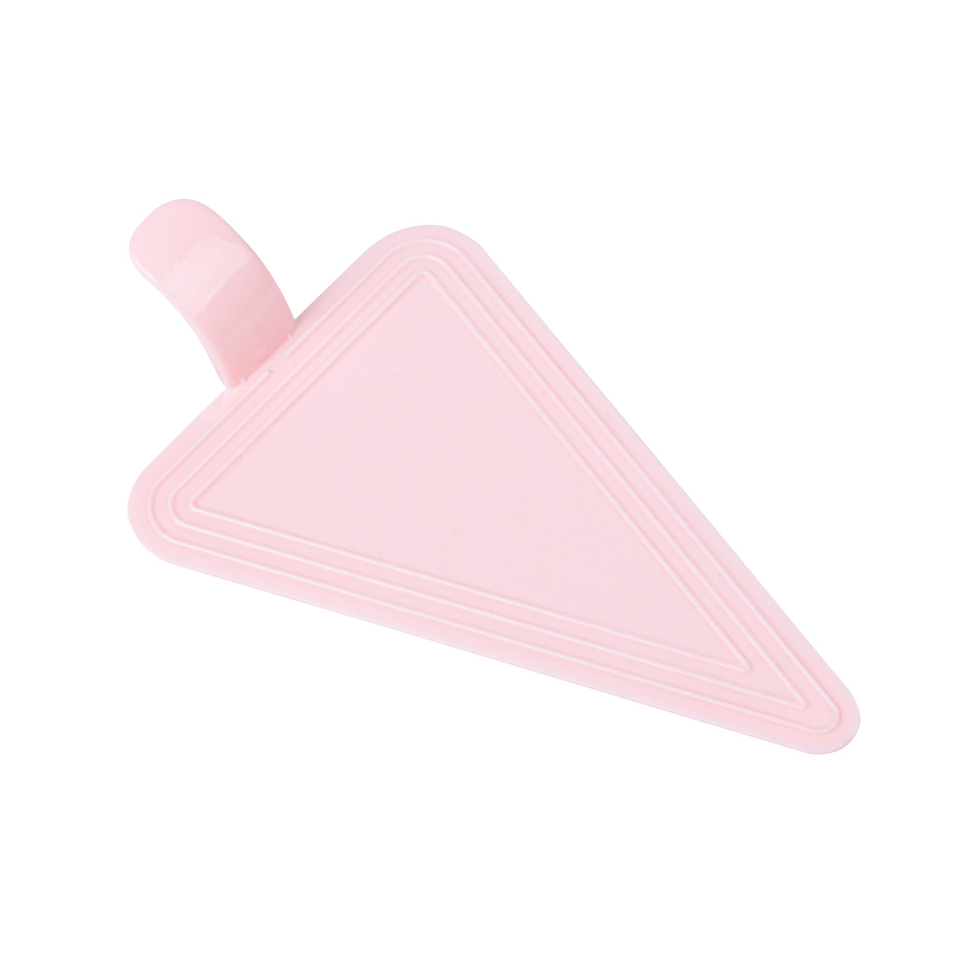 Pastry Tek Triangle Pink Plastic Cake Server - 4 1/2" x 3" - 100 count box