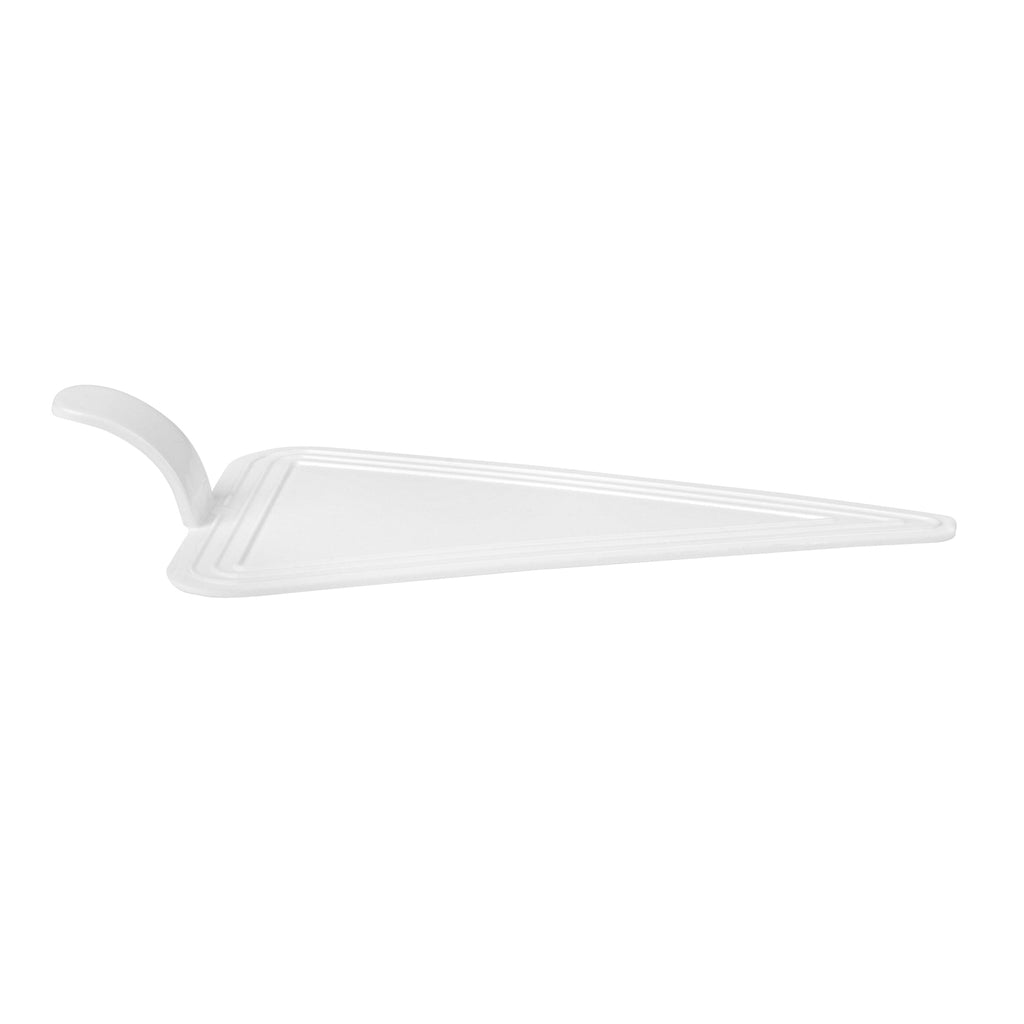 Pastry Tek Triangle White Plastic Cake Server - 4 1/2" x 3" - 100 count box