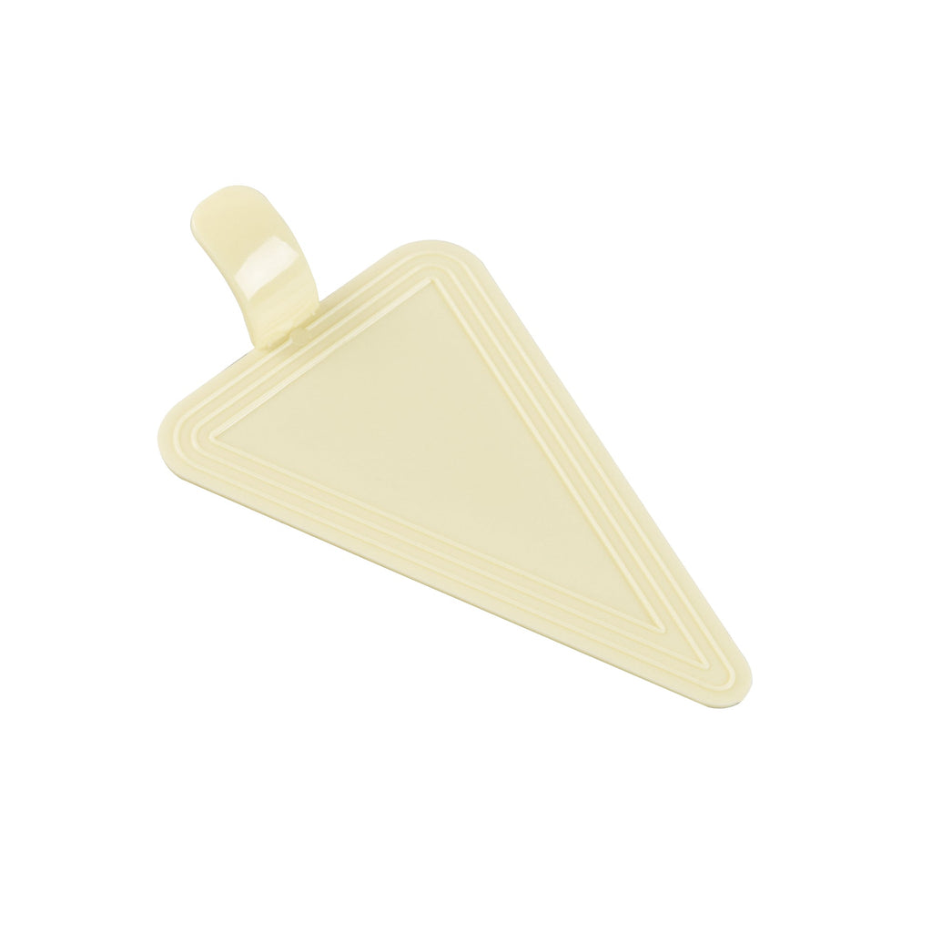 Pastry Tek Triangle Lemon Chiffon Plastic Cake Server - 4 1/2" x 3" - 100 count box