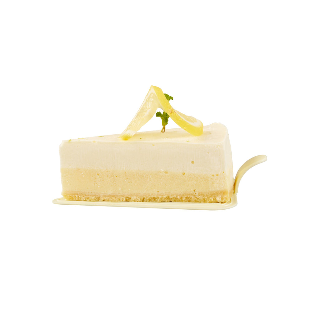 Pastry Tek Triangle Lemon Chiffon Plastic Cake Server - 4 1/2" x 3" - 100 count box