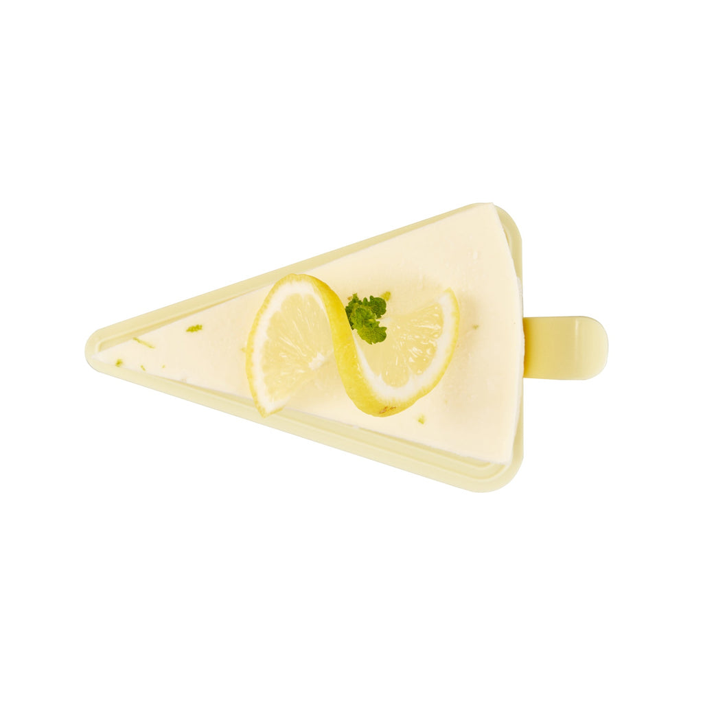 Pastry Tek Triangle Lemon Chiffon Plastic Cake Server - 4 1/2" x 3" - 100 count box