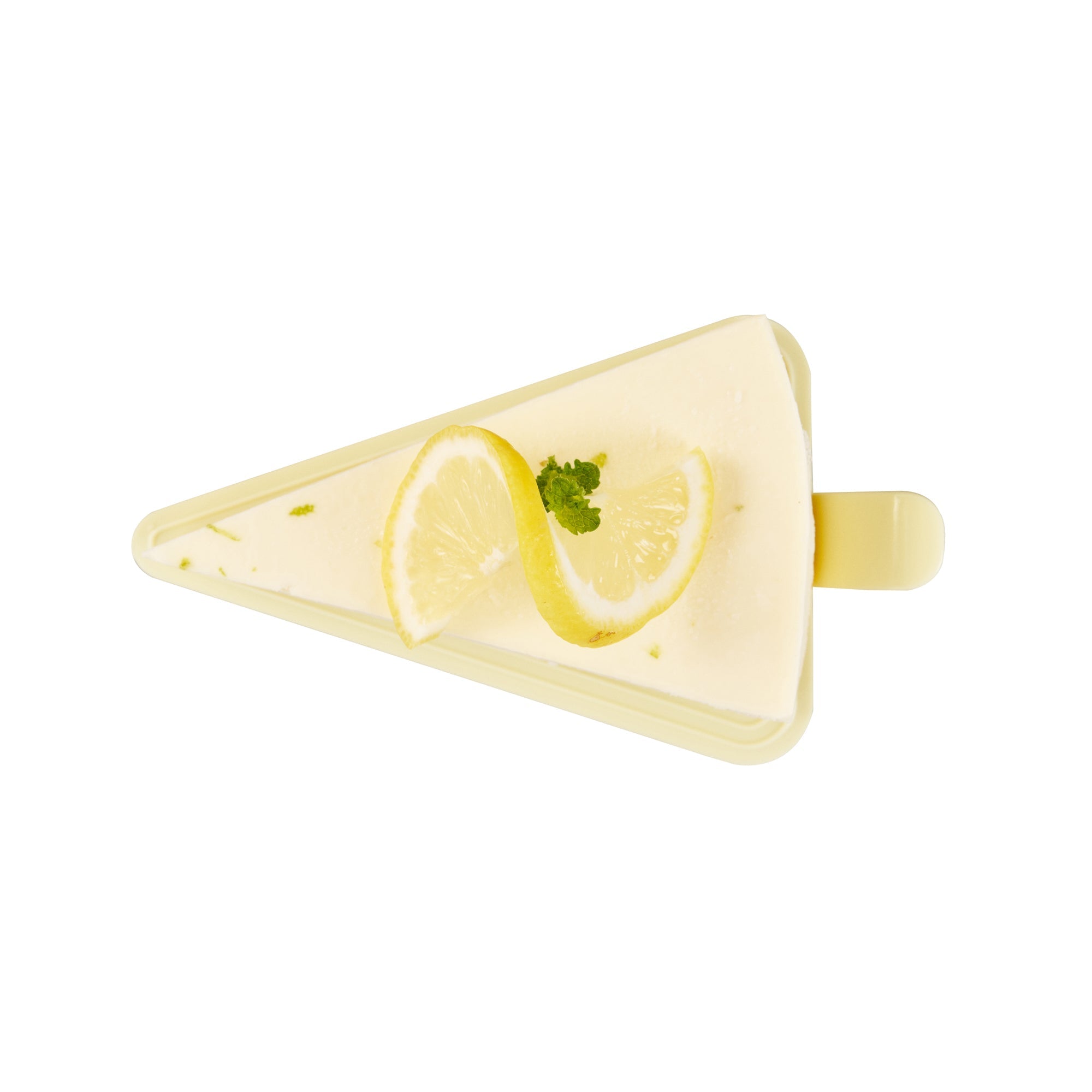 Pastry Tek Triangle Lemon Chiffon Plastic Cake Server - 4 1/2" x 3" - 100 count box