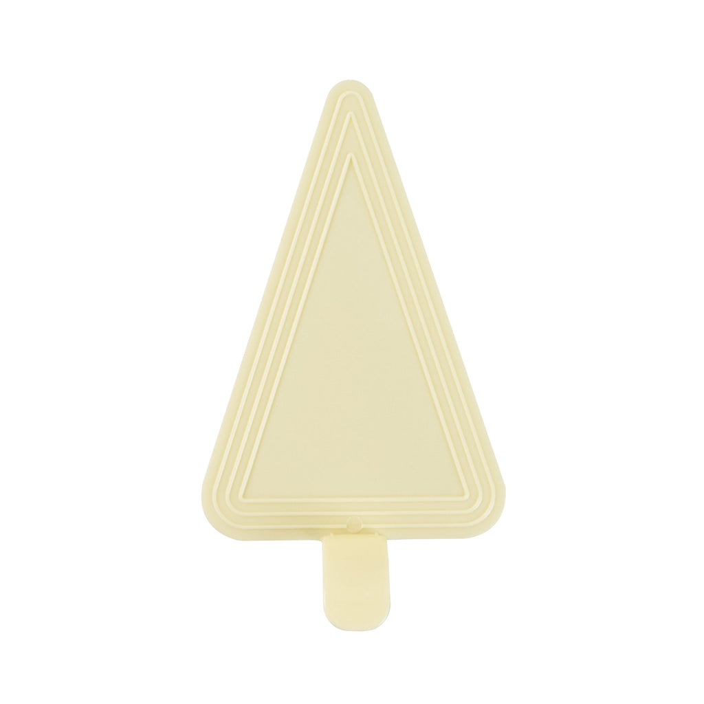 Pastry Tek Triangle Lemon Chiffon Plastic Cake Server - 4 1/2" x 3" - 100 count box