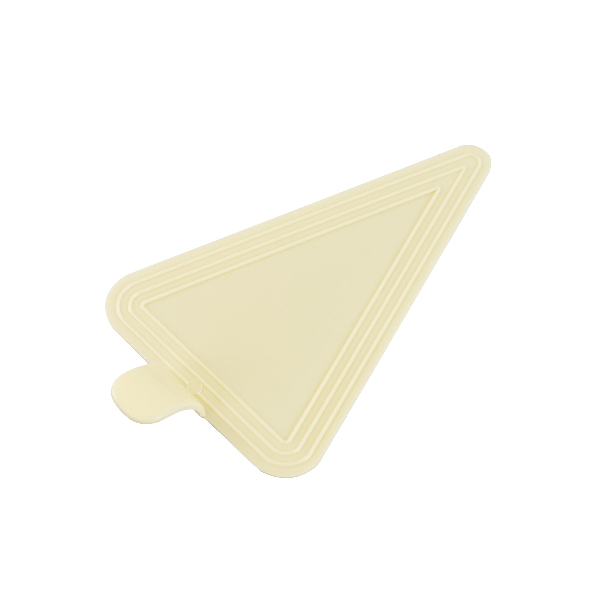 Pastry Tek Triangle Lemon Chiffon Plastic Cake Server - 4 1/2" x 3" - 100 count box