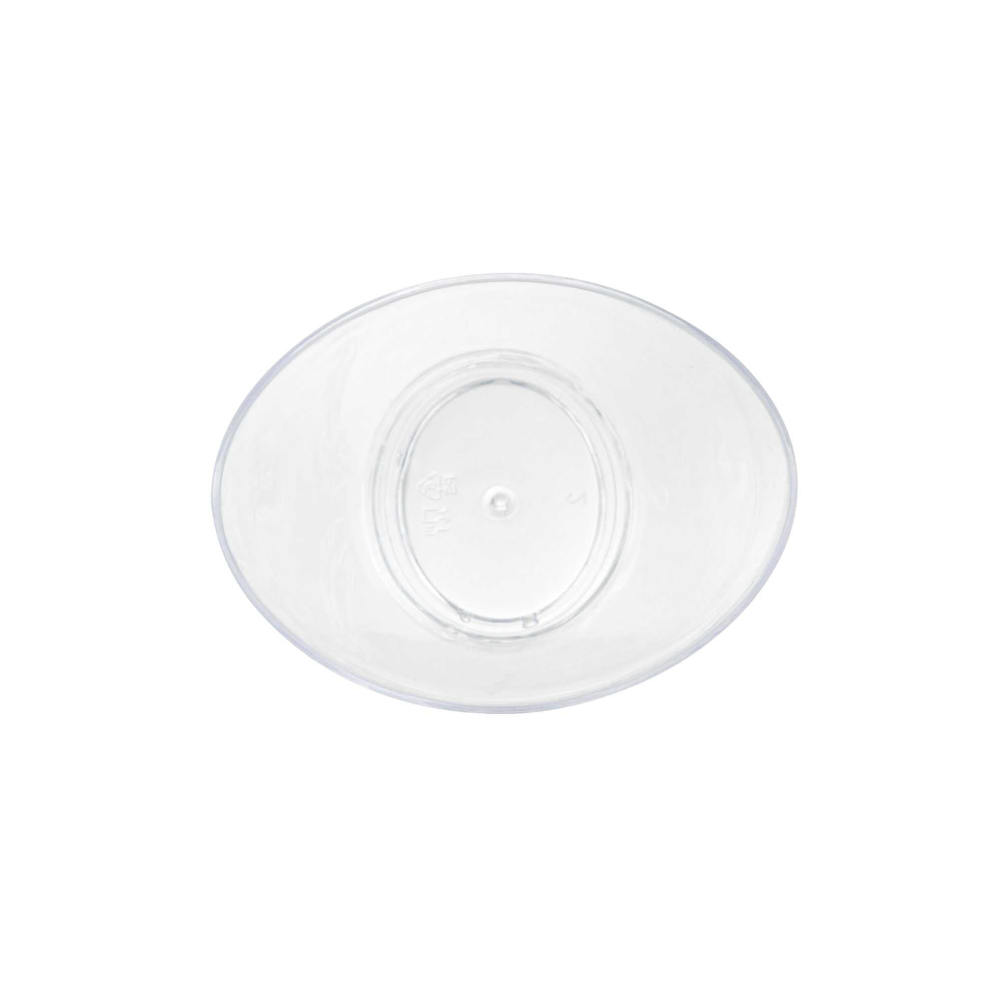 Mini Serve 3 oz Clear Plastic Mini Mezzaluna Cup - 3 1/4" x 2" x 1 1/2" - 25 count box
