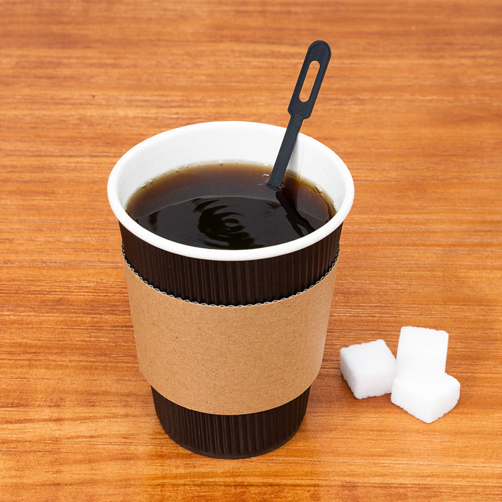 Restpresso Black Plastic Keyhole Coffee Stirrer - 6 1/4" - 100 count box