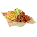 Maxi Serve 25 oz Cream Plastic Oval Food Serving Basket - Disposable - 9 1/4" x 6 1/4" x 2 1/2" - 25 count box