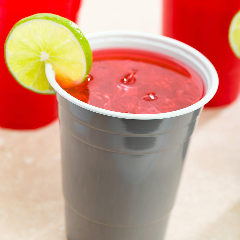 Chef 101 16 oz Gray Plastic Party Cup - 3 3/4" x 3 3/4" x 4 3/4" - 500 count box