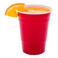 Chef 101 16 oz Red Plastic Party Cup - 3 3/4" x 3 3/4" x 4 3/4" - 25 count box