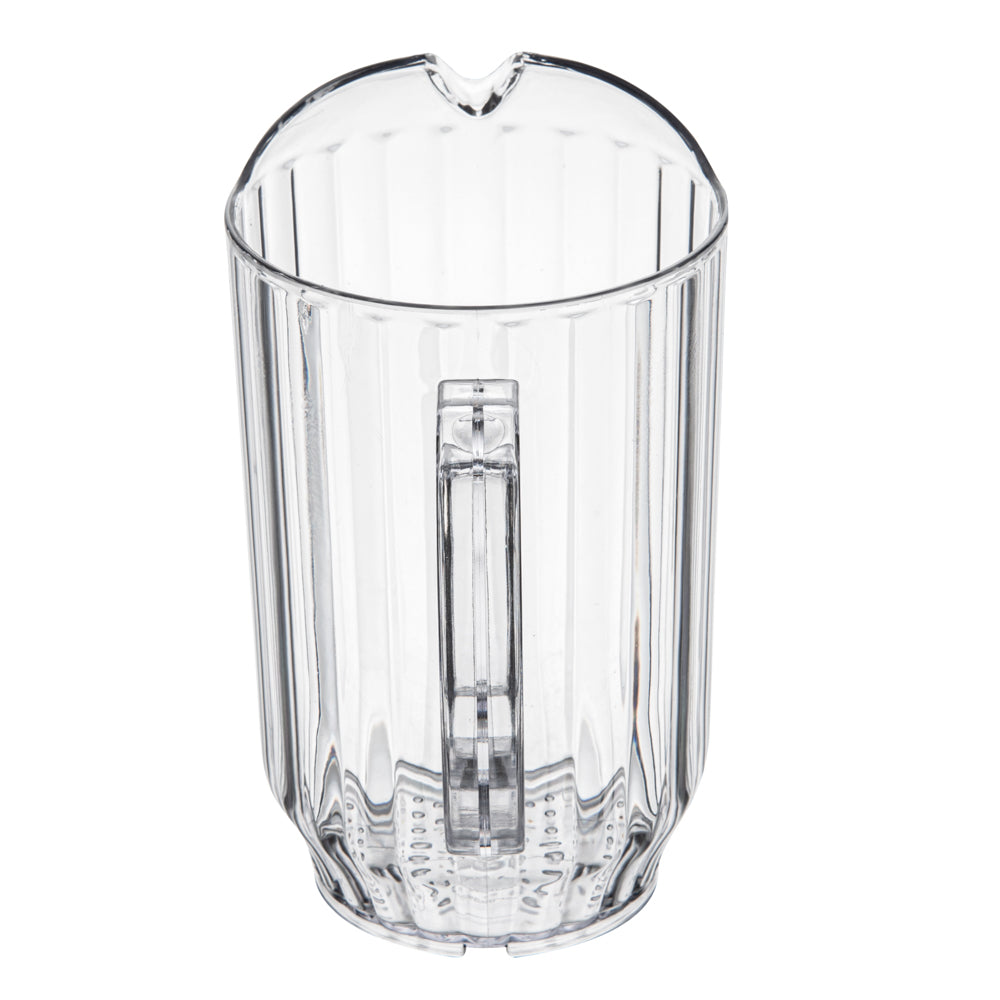 Chef 101 47 oz Clear Plastic Water Pitcher - 4 1/2" x 4 1/2" x 7 3/4" - 1 count box