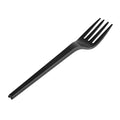 Basic Nature Black CPLA Plastic Fork - Heat-Resistant, Compostable - 6 1/2" x 1" x 1/2" - 250 count box