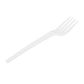 Basic Nature White CPLA Plastic Fork - Heat-Resistant, Compostable - 6 1/2" x 1" x 1/2" - 50 count box
