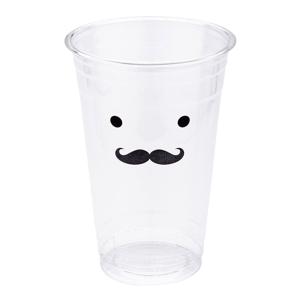 Visage 20 oz Clear Plastic Cup - Monsieur - 3 3/4" x 3 3/4" x 5 1/2" - 100 count box