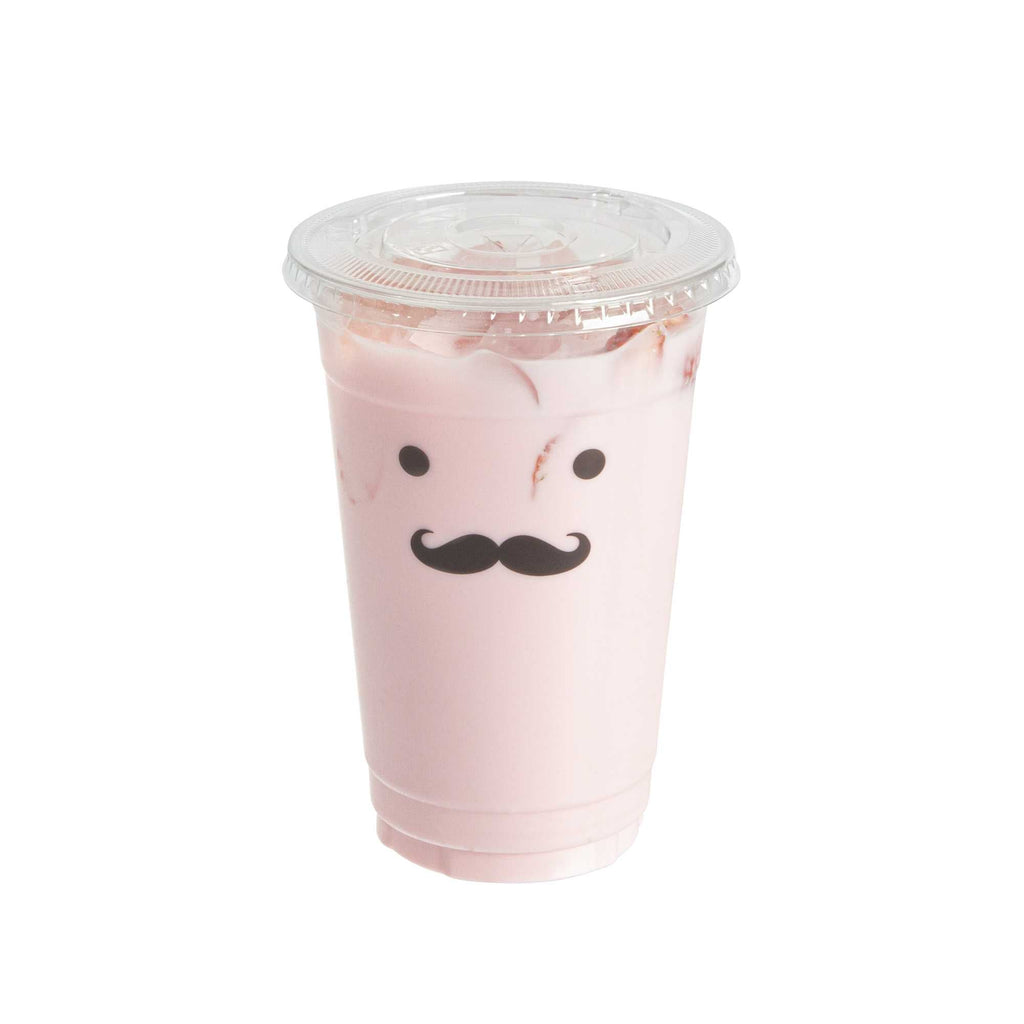 Visage Clear Plastic Flat Straw Lid - Fits 16, 20 and 24 oz - 100 count box