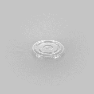 Visage Clear Plastic Flat Straw Lid - Fits 16, 20 and 24 oz - 100 count box
