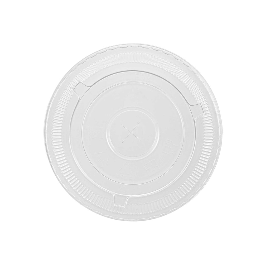 Visage Clear Plastic Flat Straw Lid - Fits 16, 20 and 24 oz - 100 count box