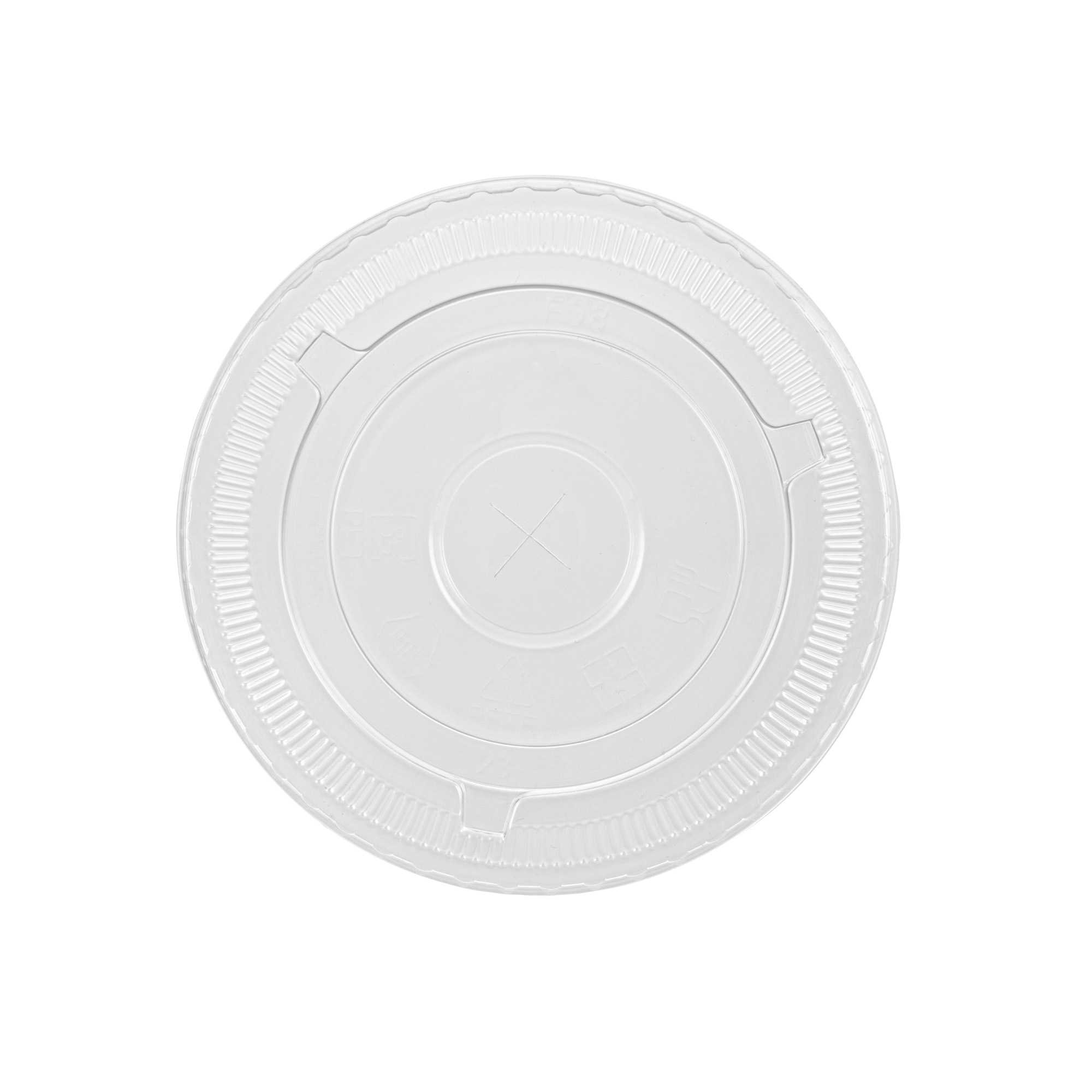 Visage Clear Plastic Flat Straw Lid - Fits 16, 20 and 24 oz - 100 count box