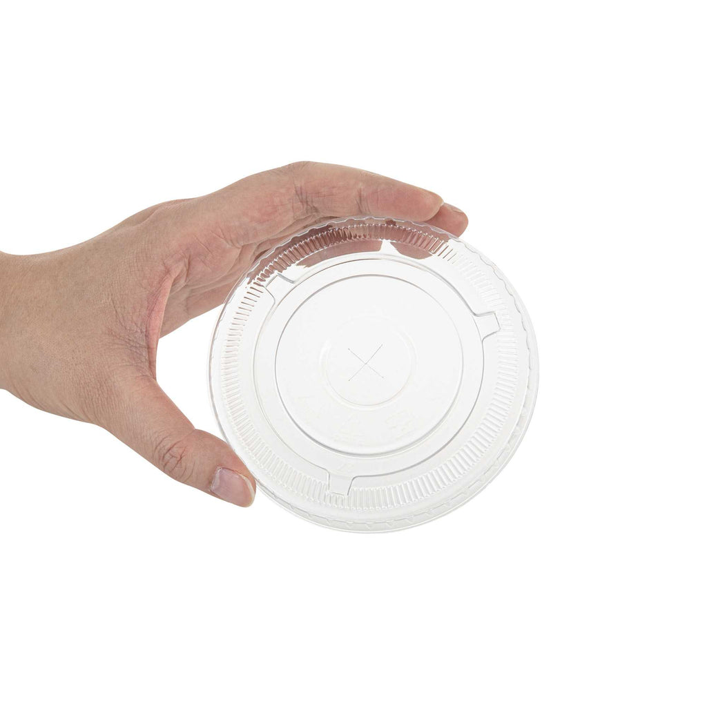 Visage Clear Plastic Flat Straw Lid - Fits 16, 20 and 24 oz - 1000 count box