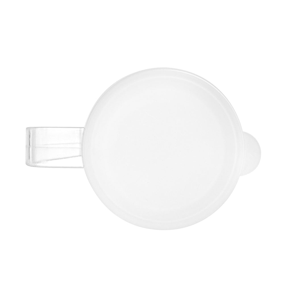 Chef 101 10 oz Clear Polycarbonate Dredge Spice Shaker - with White Solid Lid - 4 3/4" x 3 1/4" x 4" - 1 count box