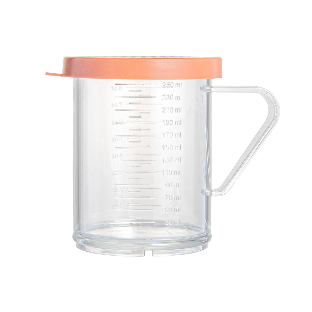 Chef 101 10 oz Clear Polycarbonate Dredge Spice Shaker - with Rose Medium Lid - 4 3/4" x 3 1/4" x 4" - 1 count box