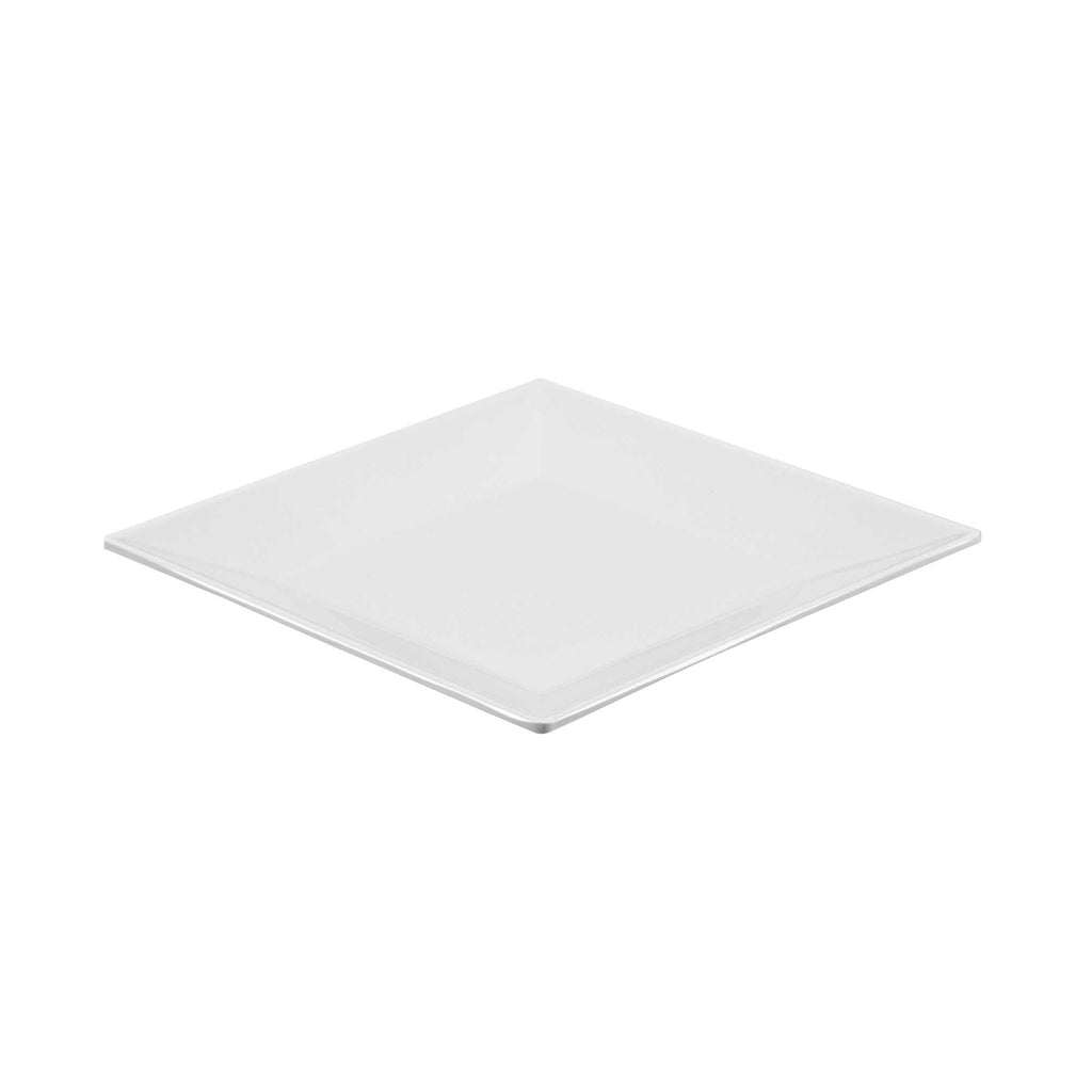 Voga Square White Melamine Small Plate - Classic - 6" x 6" x 3/4" - 4 count box