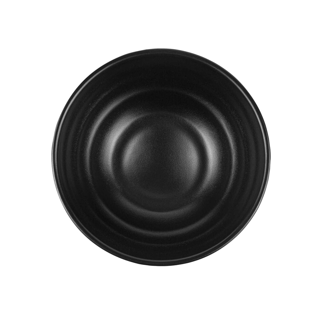 Voga 42 oz Round Black Melamine Extra Large Bowl - Japonais, Faux Stone - 8 3/4" x 8 3/4" x 3 1/4" - 2 count box
