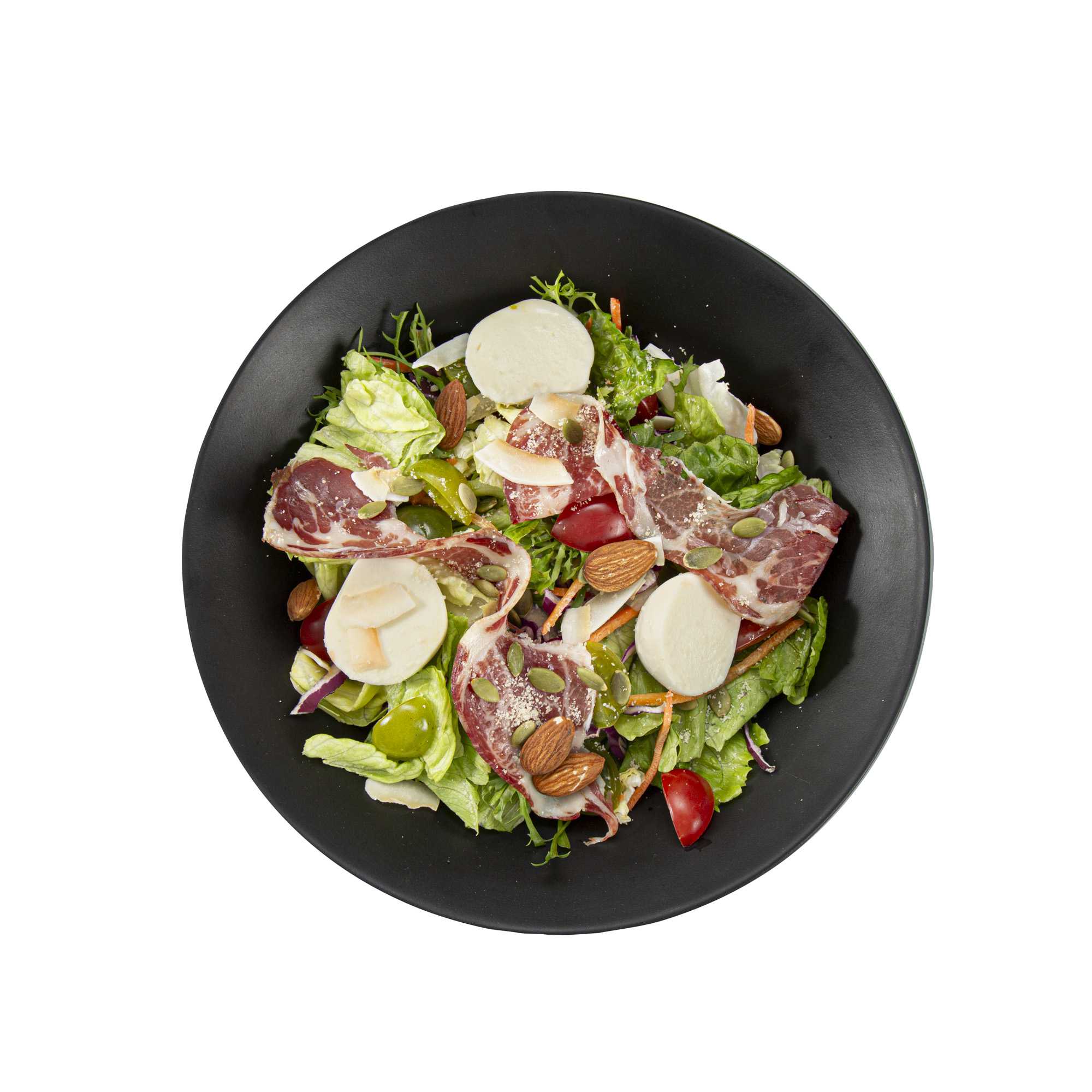 Voga 37 oz Round Black Melamine Serving Bowl - Japonais, Faux Slate - 9 3/4" x 9 3/4" x 3 1/4" - 2 count box