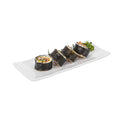 Voga Rectangle White Melamine Plate - Japonais - 10 1/2" x 4 1/2" x 1" - 2 count box