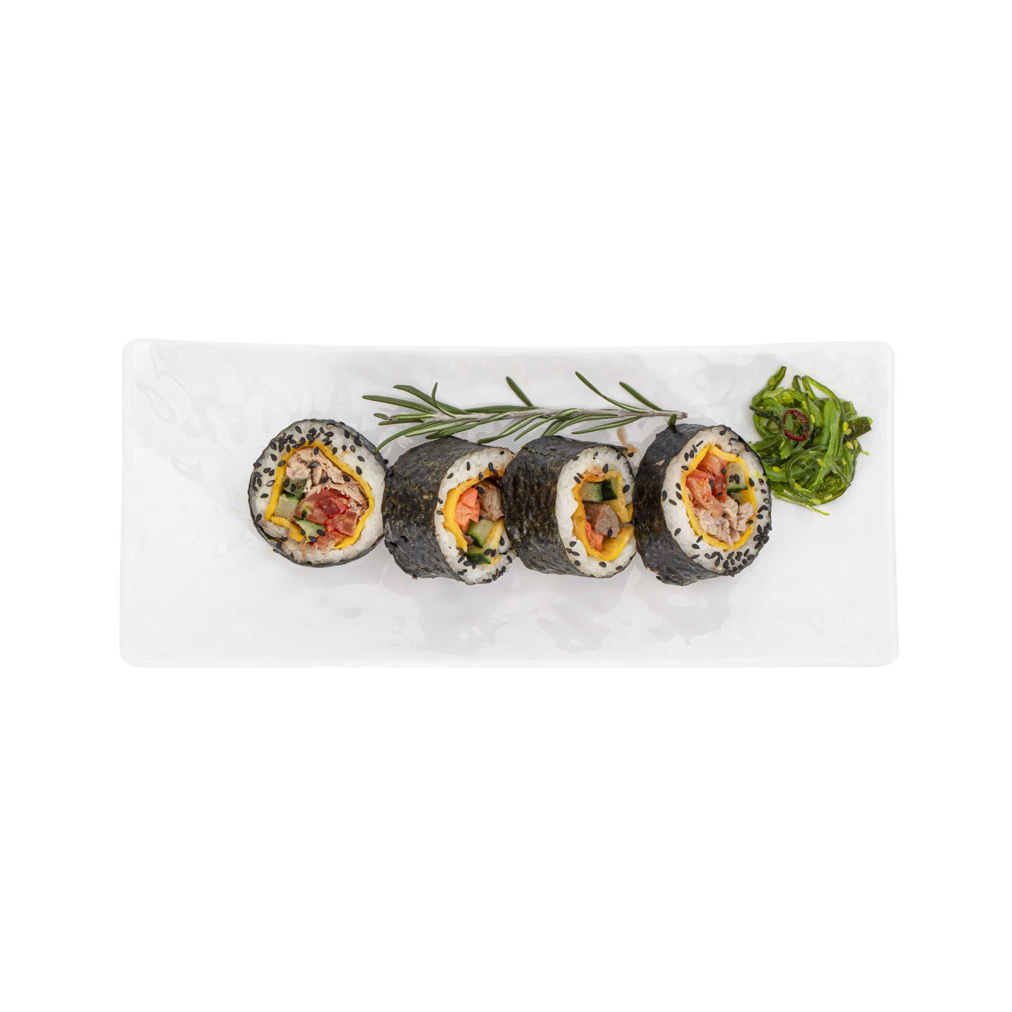 Voga Rectangle White Melamine Plate - Japonais - 10 1/2" x 4 1/2" x 1" - 2 count box