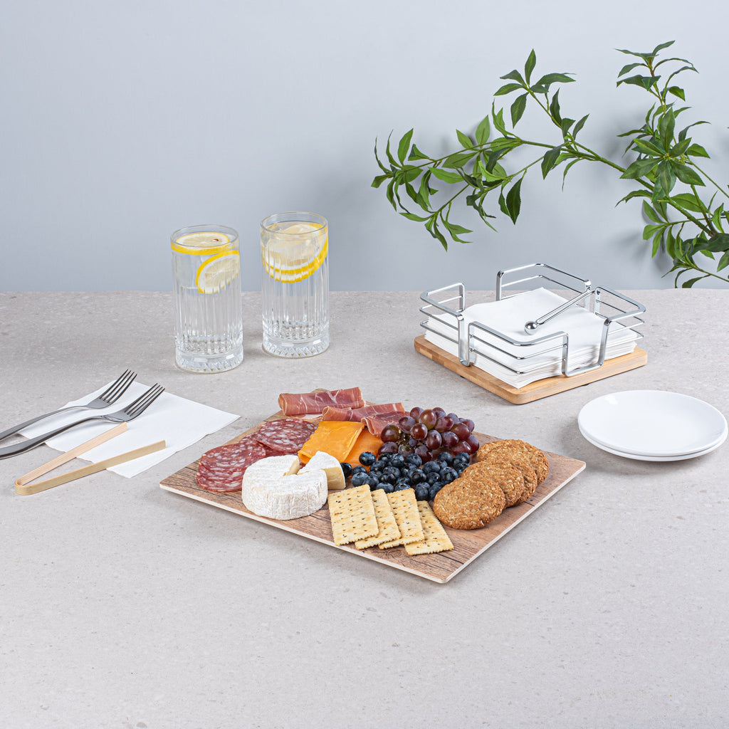Voga Countryside Brown Melamine Serving Board - Faux Wood - 12 1/2" x 10 1/4" x 1/2" - 1 count box