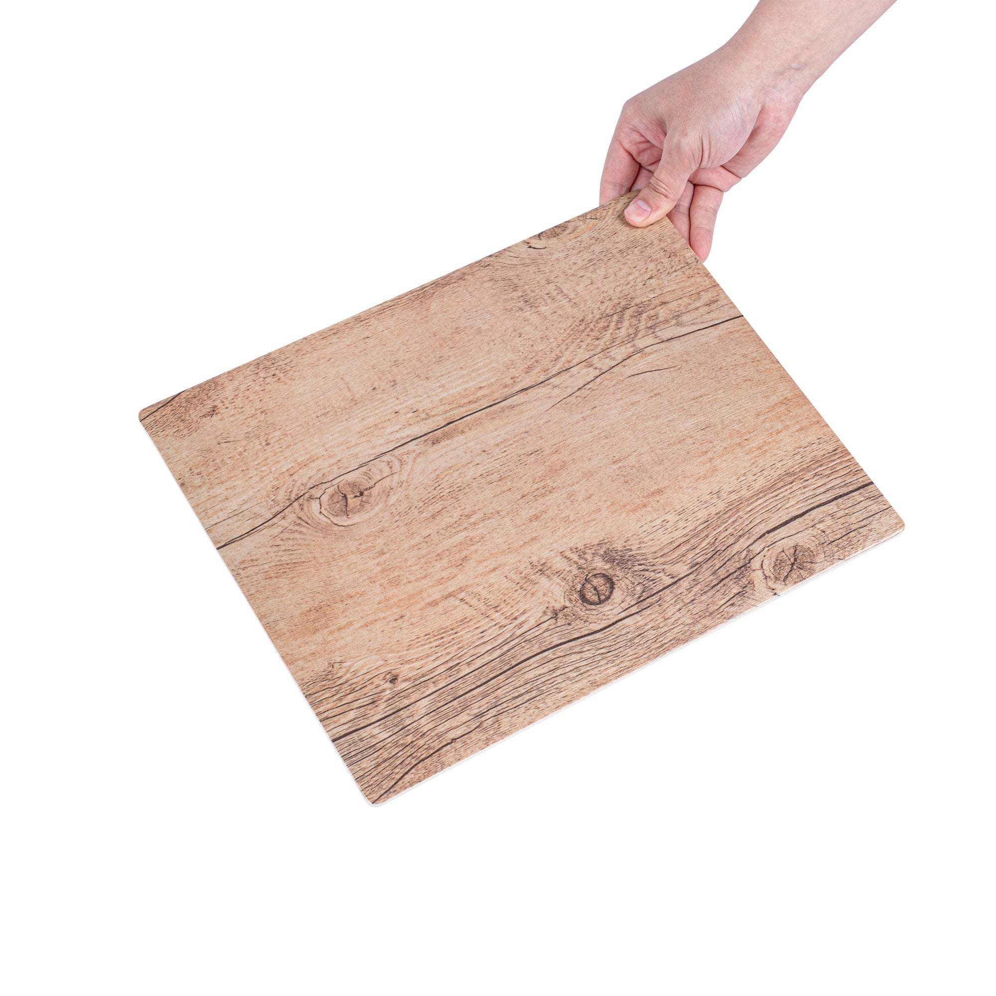 Voga Countryside Brown Melamine Serving Board - Faux Wood - 12 1/2" x 10 1/4" x 1/2" - 1 count box