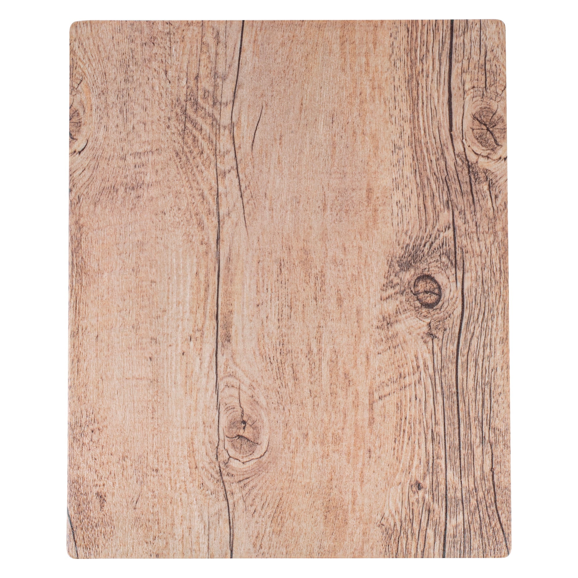 Voga Countryside Brown Melamine Serving Board - Faux Wood - 12 1/2" x 10 1/4" x 1/2" - 1 count box